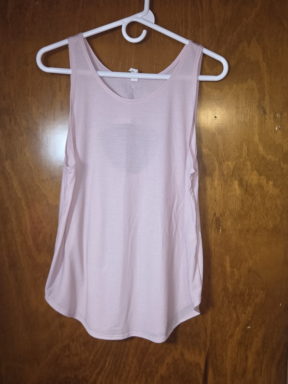 Under Armour Pink Loose Fit Keyhole Back Workout Tank Top Large